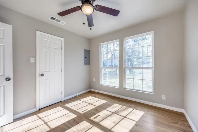 a view of a livingroom with a window