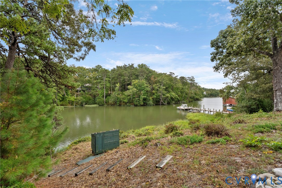 935 Ring Farm Road White Stone, VA 22578 - Photo 2 of 52 Water view featuring a dock and a forest