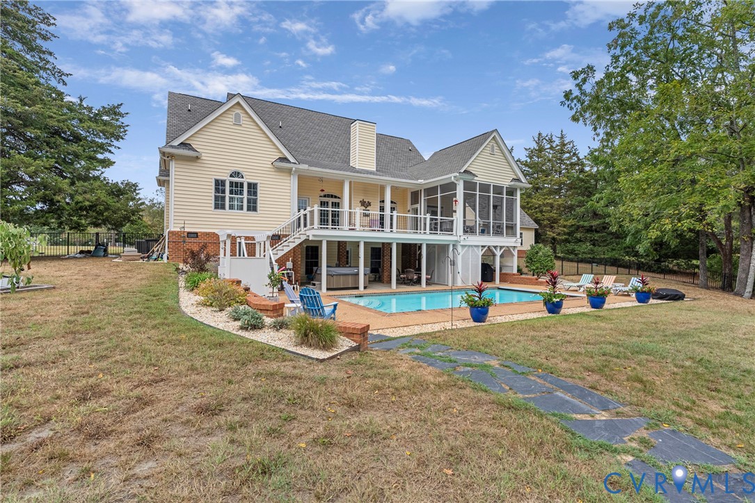 935 Ring Farm Road White Stone, VA 22578 - Photo 46 of 52 Back of property featuring a patio area, a fenced