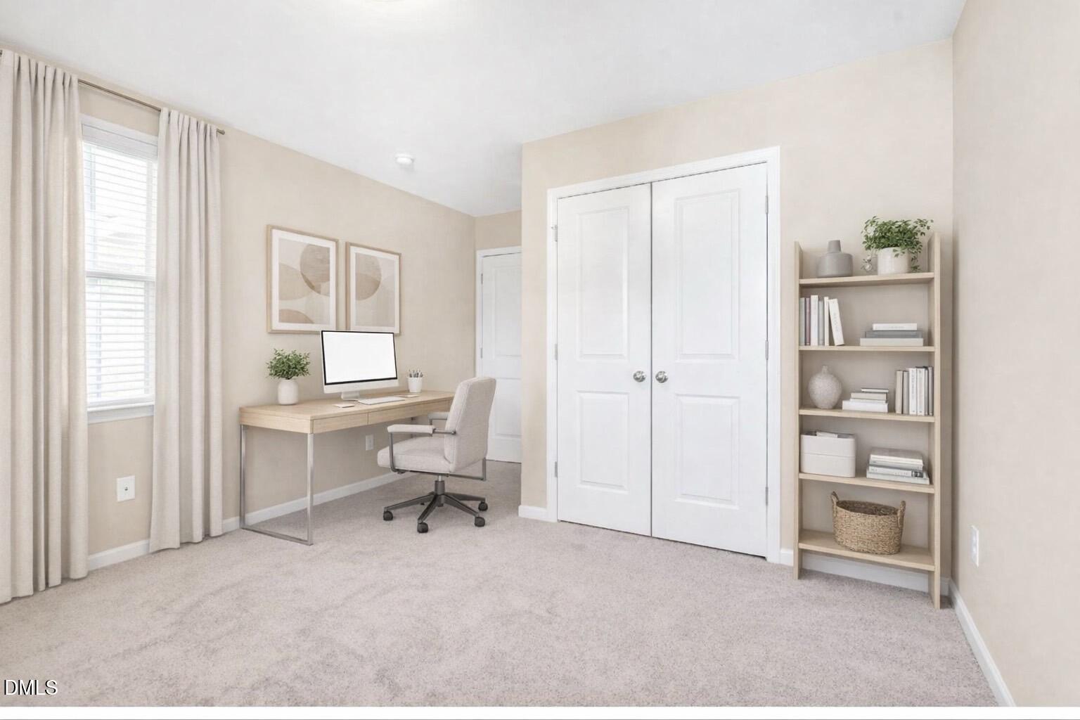1304 Regulator Street Raleigh, NC 27603 - Photo 25 of 35 a workspace with a wooden floor and a window