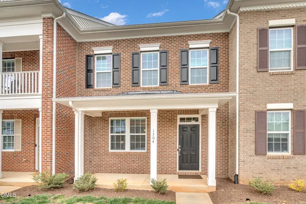 front view of a brick house