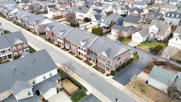 an aerial view of a house having outdoor space