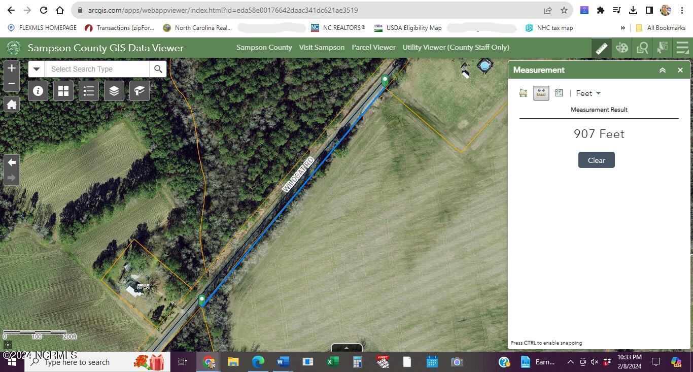 0 Wildcat Road Harrells, NC 28444 - Photo 9 of 10 20240208_0.wildcat_road.frontage.measure