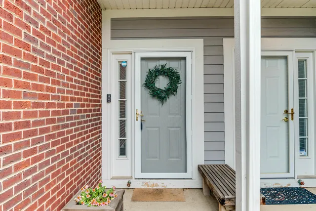 a view of a door and a outdoor space