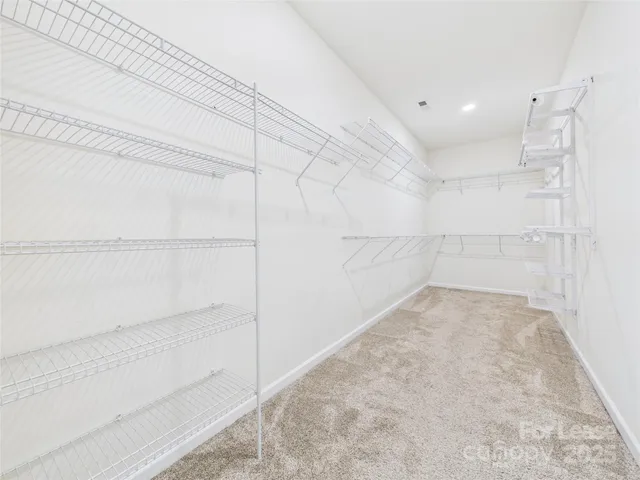 a view of a room with empty racks