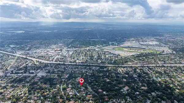 a view of a city with a mountain