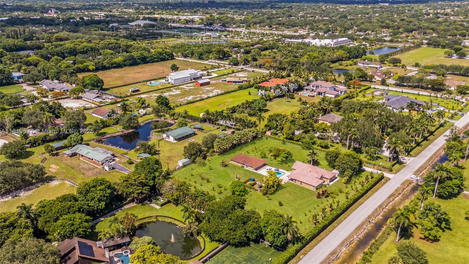 12851 Luray Road Southwest Ranches, FL 33330 - Photo 50 of 58 an aerial view of residential houses with outdoor space