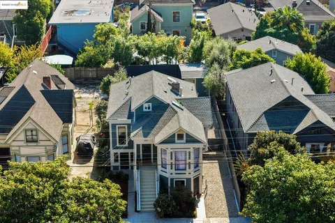 an aerial view of a city