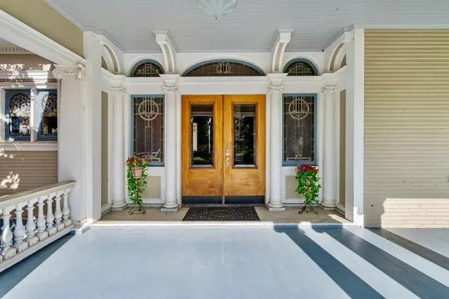 front view of a house with a porch