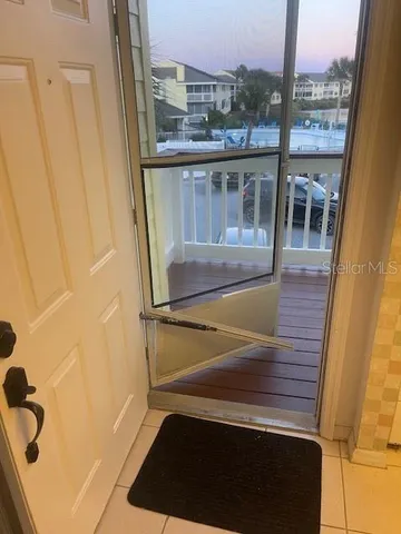 a view of balcony with a sink