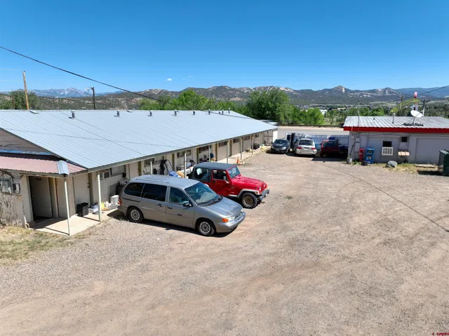 an aerial view of multiple house