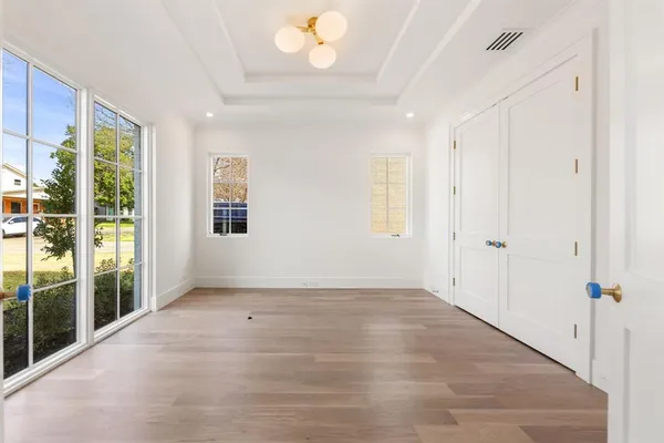 a view of an empty room and window