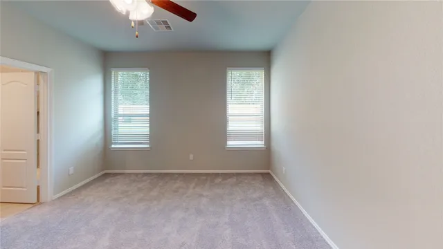 an empty room with a window