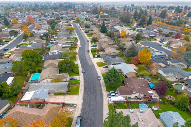 an aerial view of a city