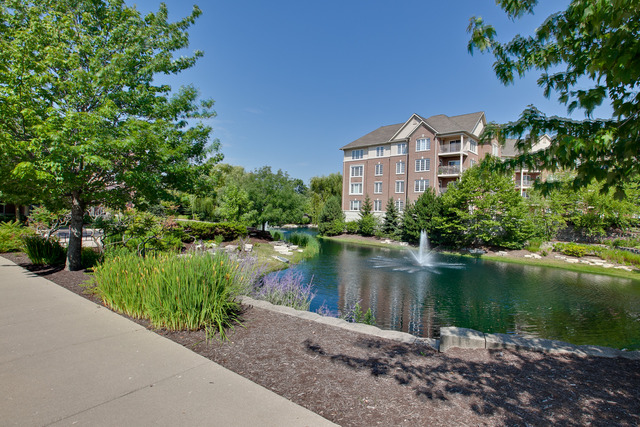 502 South Commons Court, Unit 502 Deerfield, IL 60015 - Photo 26 of 33 a view of a house next to a lake with a large trees