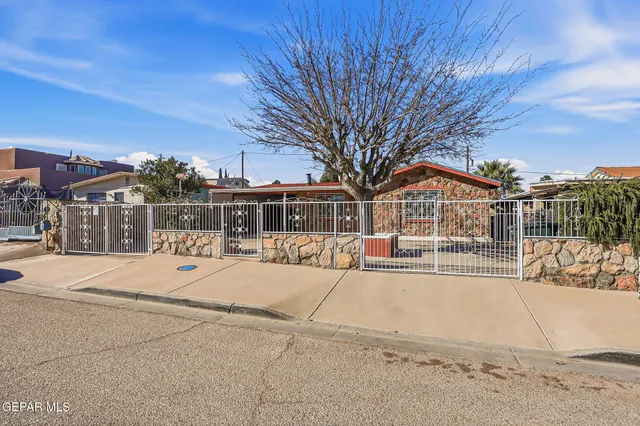 a front view of a building with street view