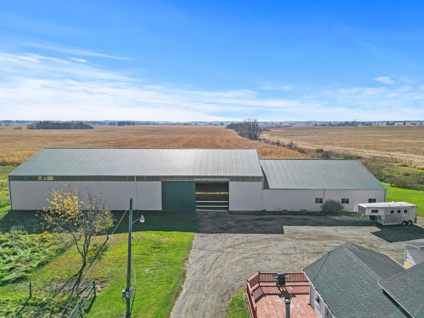 8807 North Boone School Road Capron, IL 61012 - Photo 8 of 35 a view of a terrace with a garden