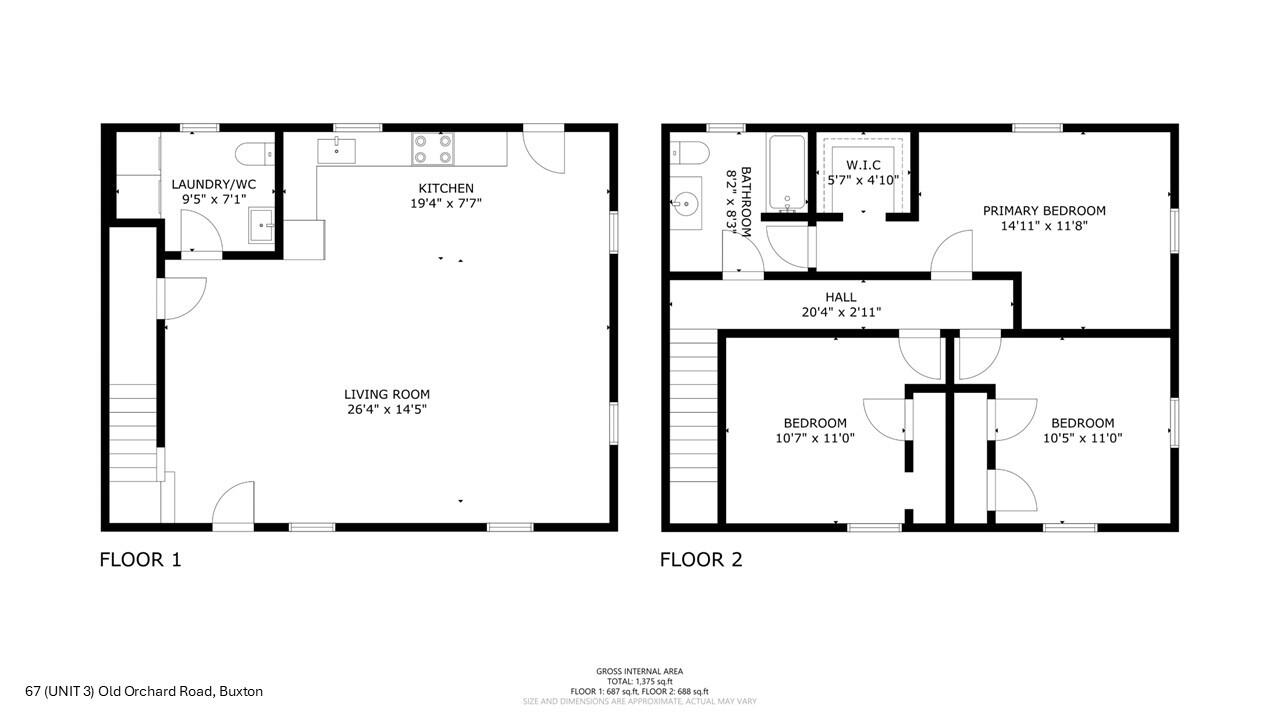69 Old Orchard Road Buxton, ME 04093 - Photo 51 of 51 Floor Plan, Unit 3, # 67