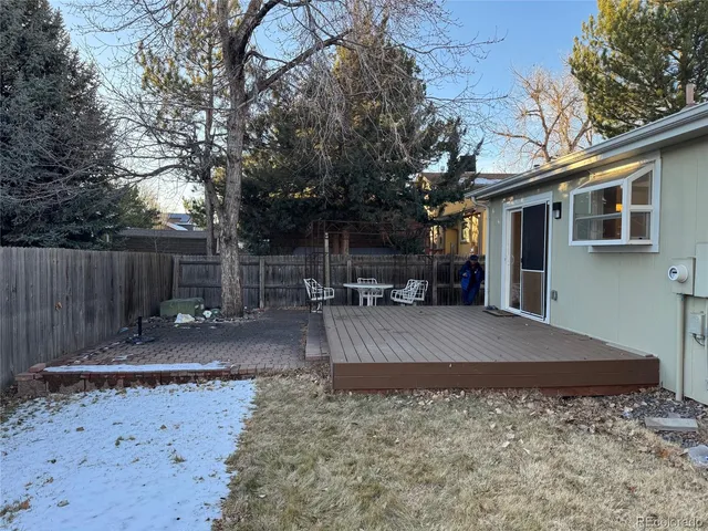 a backyard of a house