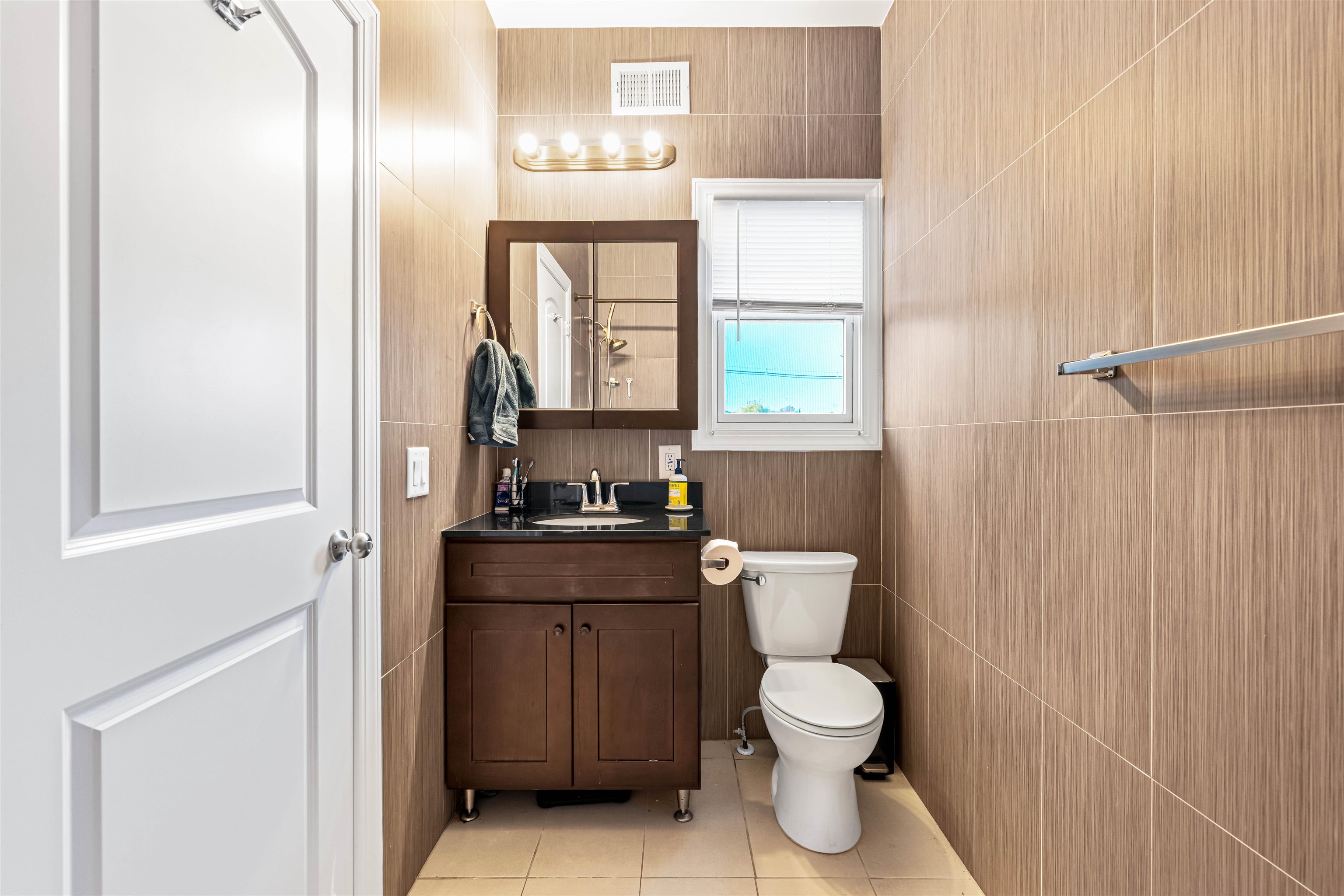 193 Halladay Street Jersey City, NJ 07304 - Photo 35 of 49 a bathroom with a toilet a sink and a mirror