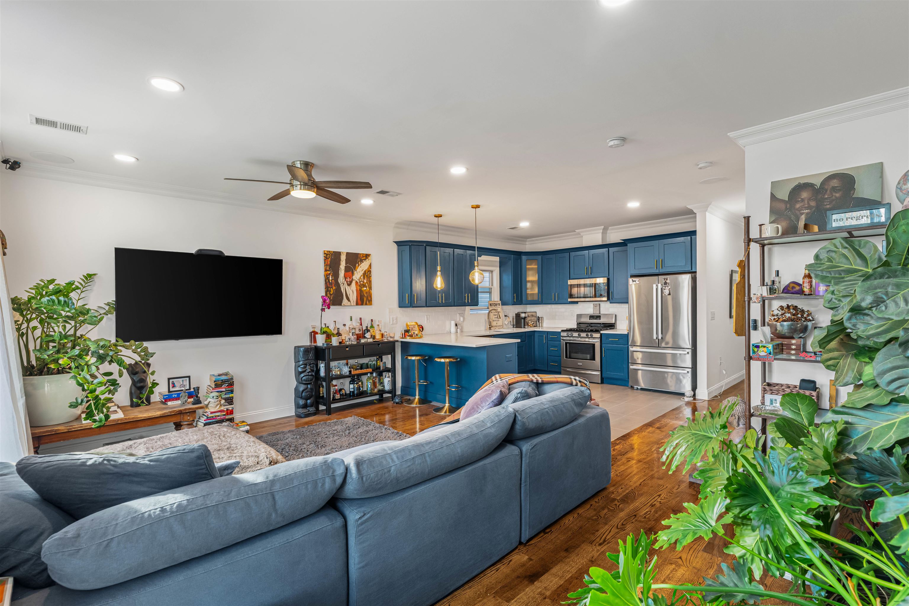 193 Halladay Street Jersey City, NJ 07304 - Photo 5 of 49 a living room with furniture and a flat screen tv