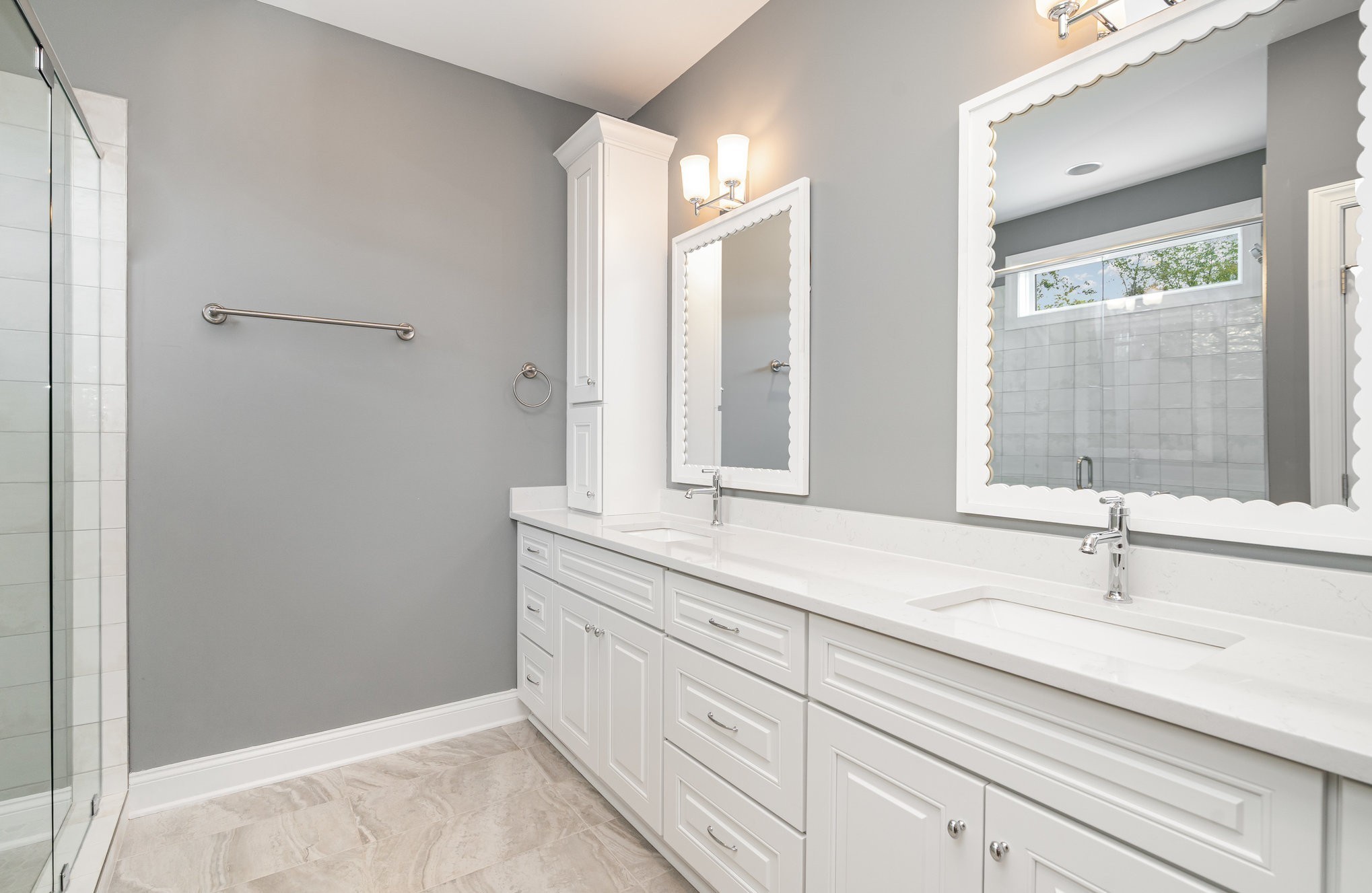 1815 Sulphur College Road Hartsville, TN 37074 - Photo 19 of 36 a bathroom with a sink and mirror with window