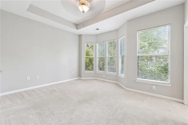 an empty room with a window