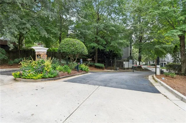a view of street with houses