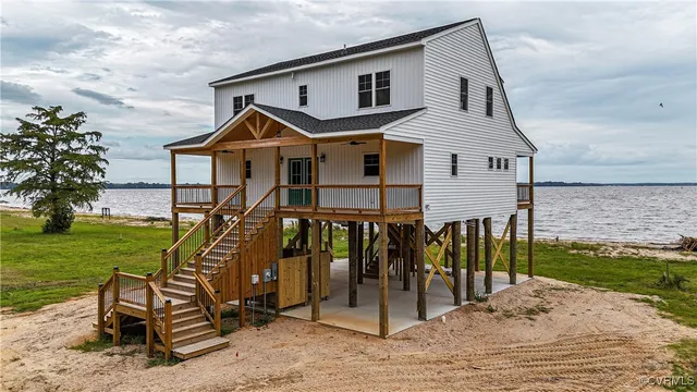 a view of a building from a balcony