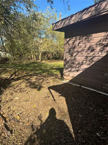 a backyard of a house