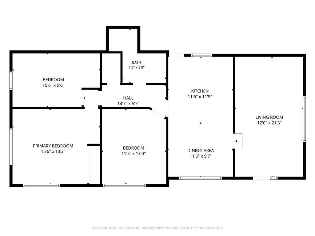 5310 Beach Street Riverside, CA 92509 - Photo 33 of 33 MAIN HOUSE floorplan - approximately 1300 sq ft.