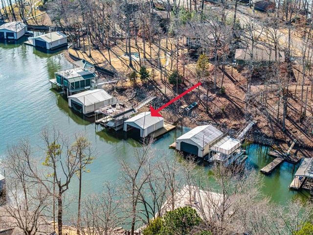 Drone / aerial view of a large body of water