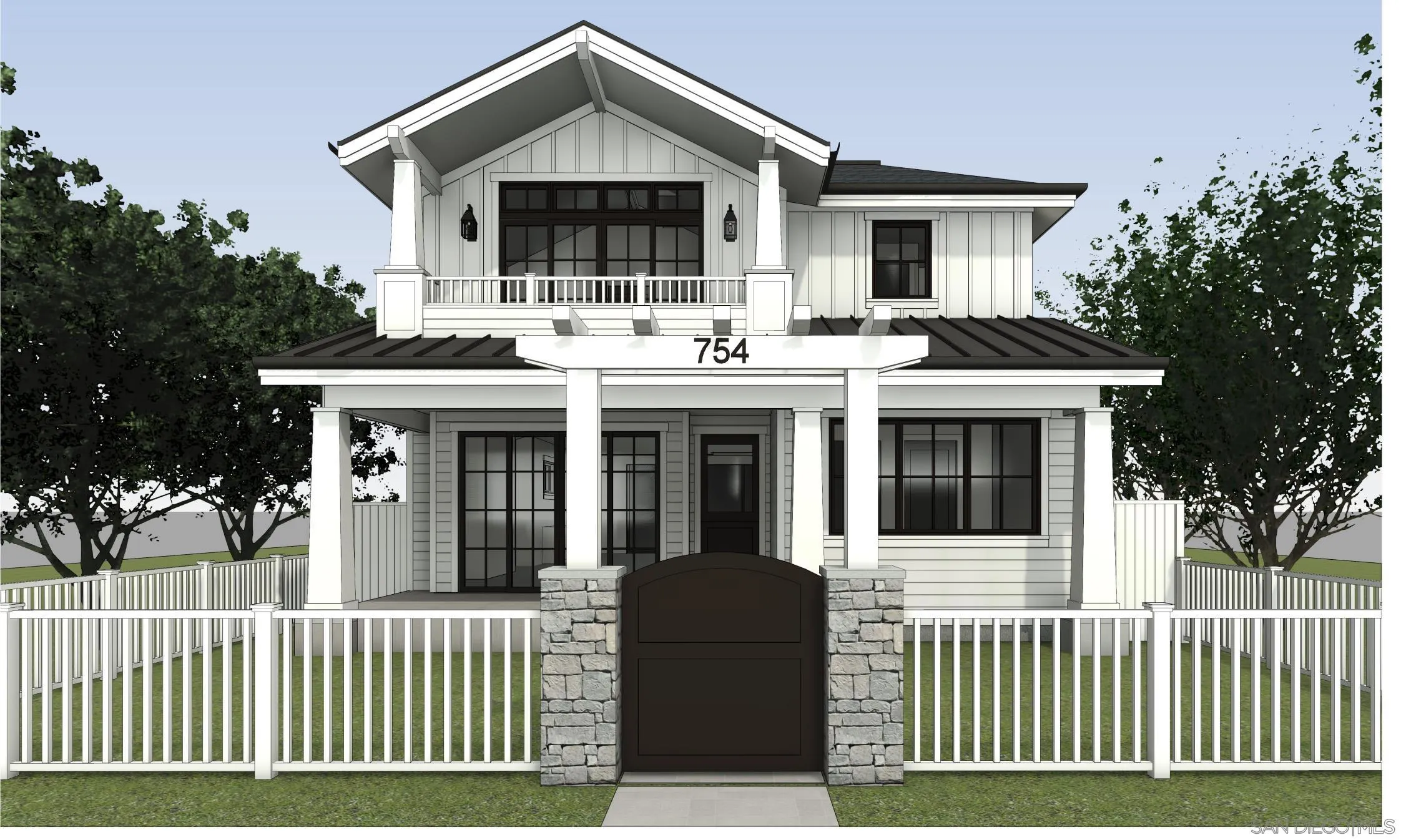 754 H Coronado, CA 92118 - Photo 4 of 6 a front view of a house with a yard