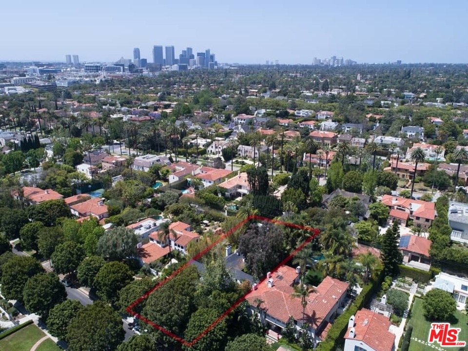 613 North Arden Drive Beverly Hills, CA 90210 - Photo 2 of 25 an aerial view of a city with lots of residential buildings