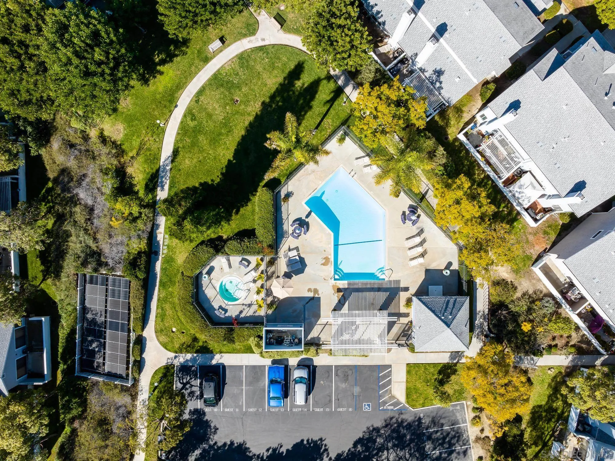 323 Windjammer Circle Chula Vista, CA 91910 - Photo 22 of 27 an aerial view of residential house with outdoor space and swimming pool