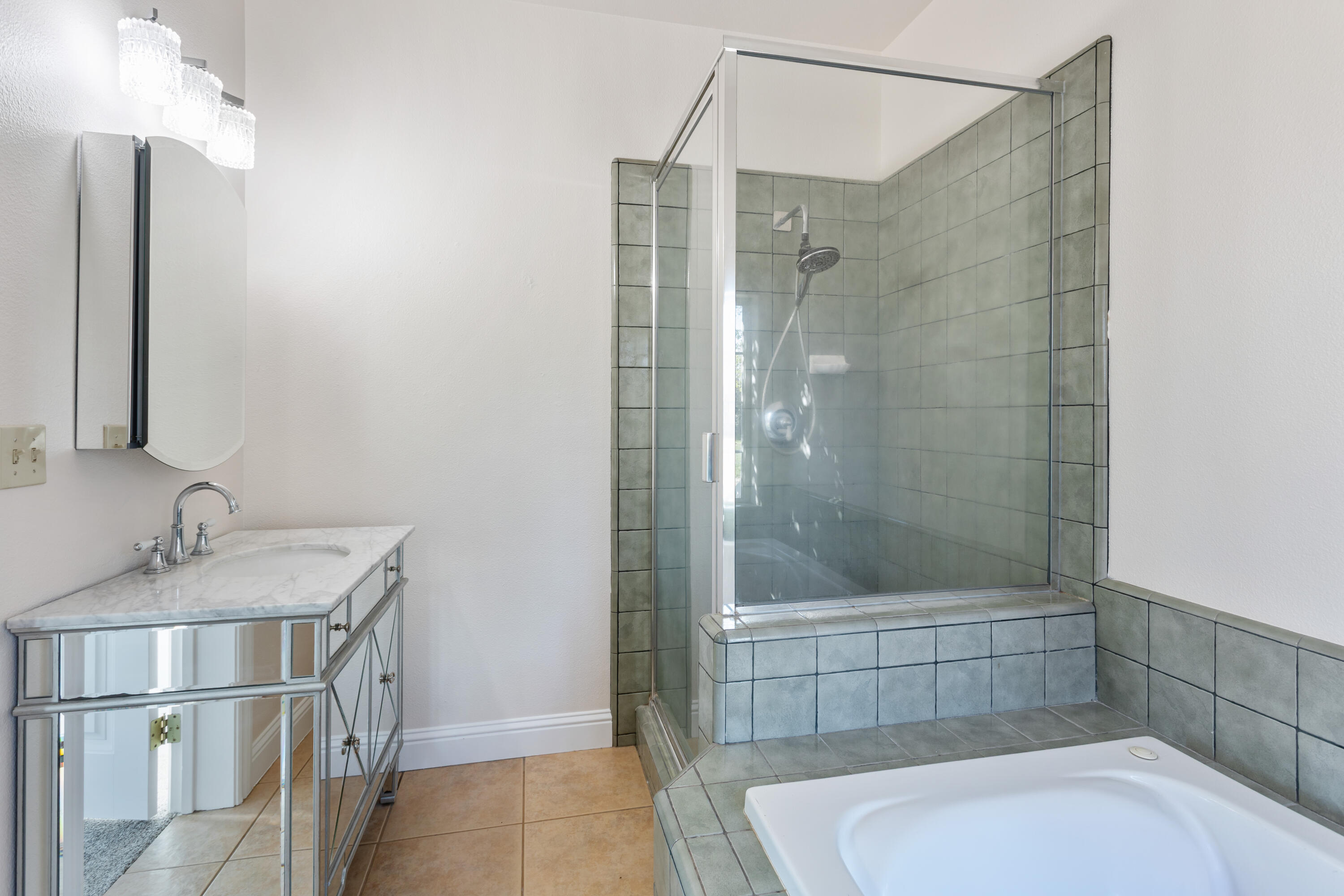 32211 Rock Creek Road Manton, CA 96059 - Photo 15 of 35 a bathroom with a sink a toilet and shower