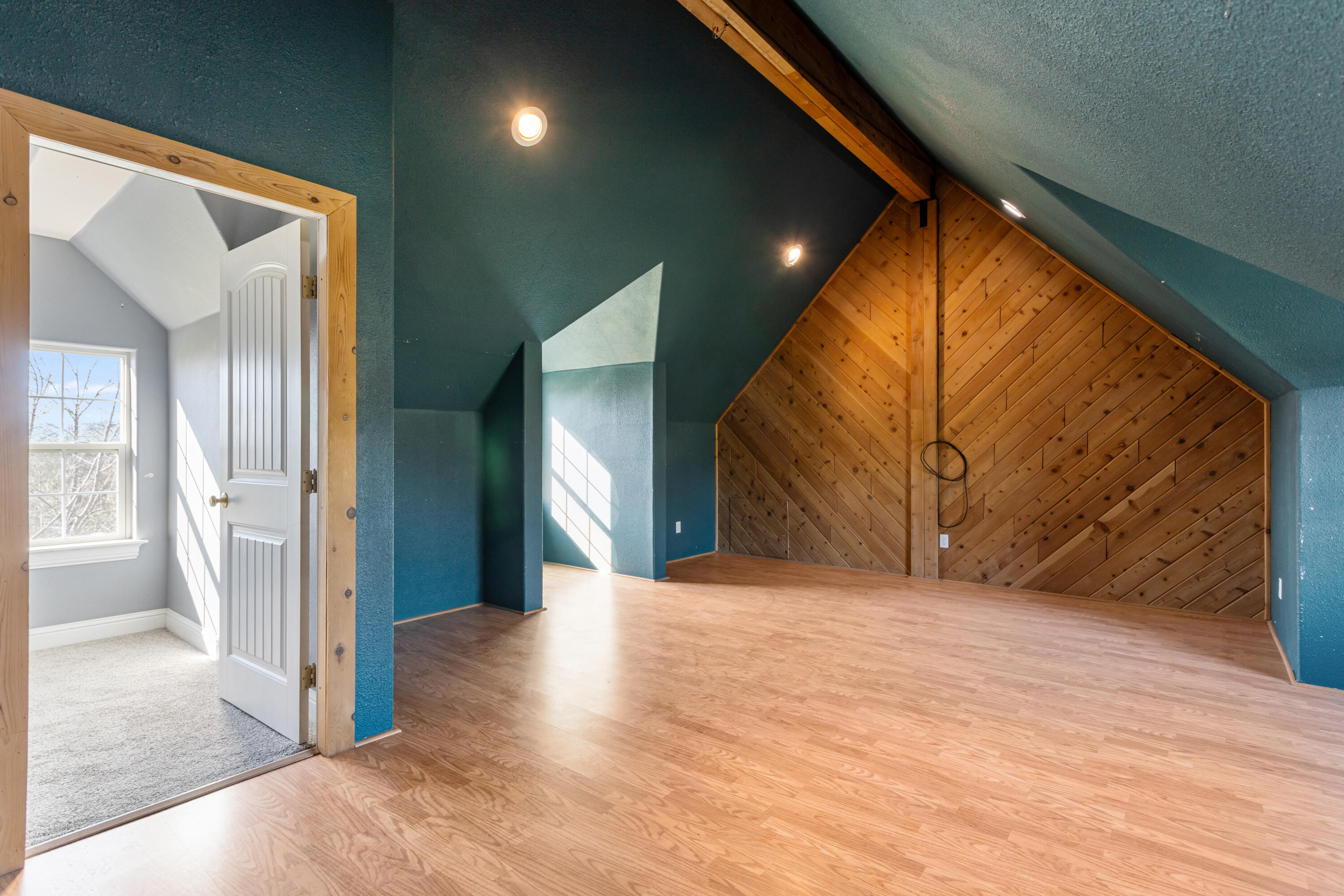 32211 Rock Creek Road Manton, CA 96059 - Photo 22 of 35 wooden floor in an empty room with a window