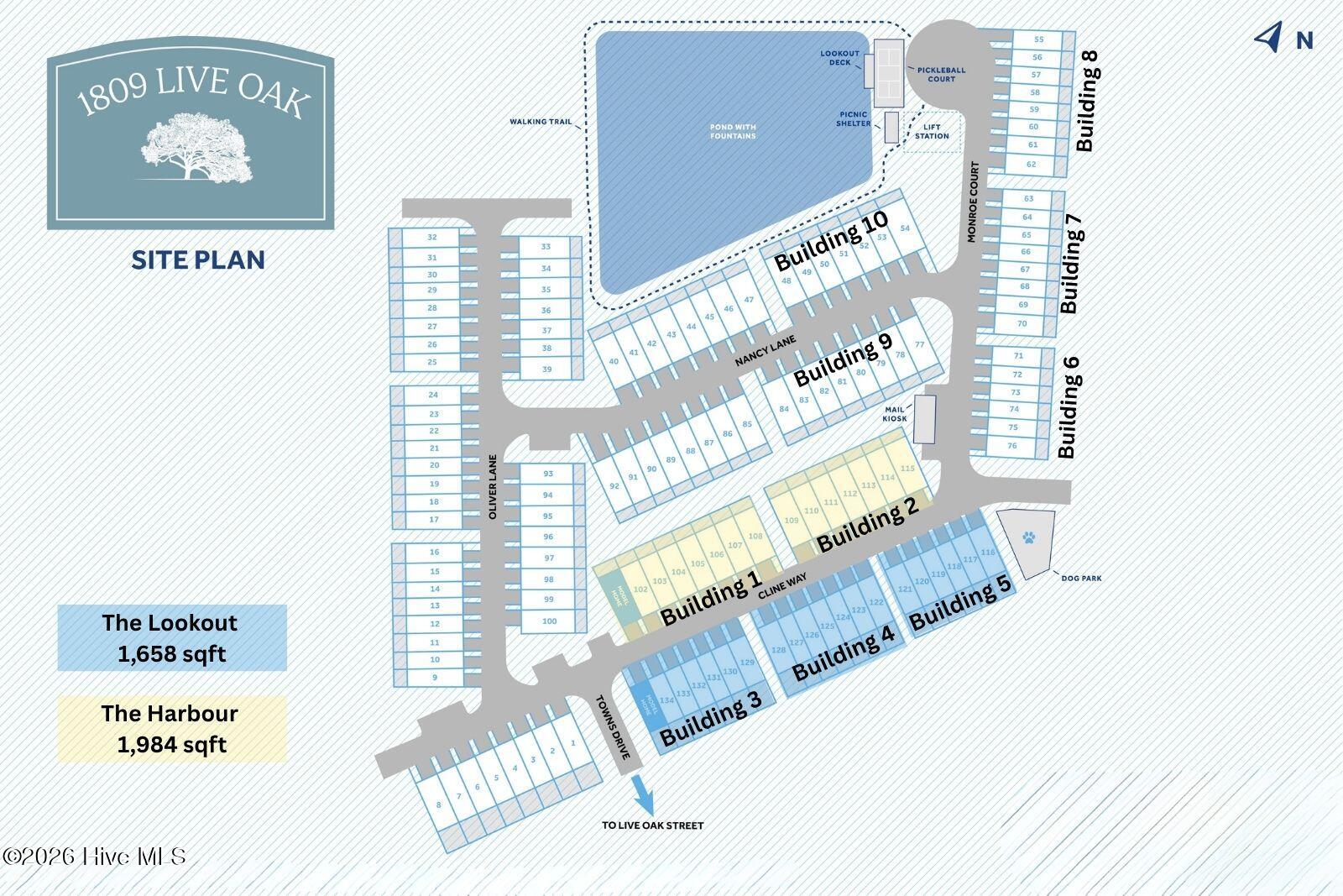 232 Cline Way, Unit 129 Beaufort, NC 28516 - Photo 28 of 37 1809 Live Oak Site Map