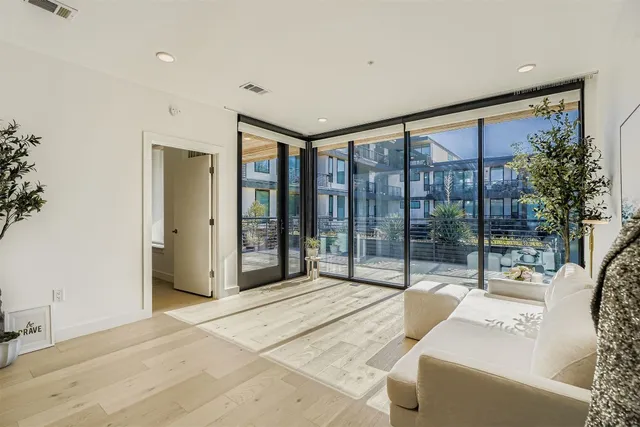 a building with a large window