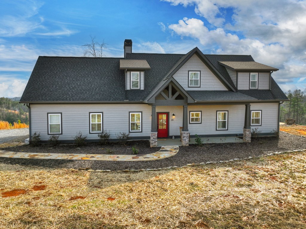28 Mountaintown Road Ellijay, GA 30540 - Photo 40 of 54 a front view of a house with a yard
