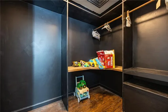 a room with storage and utility