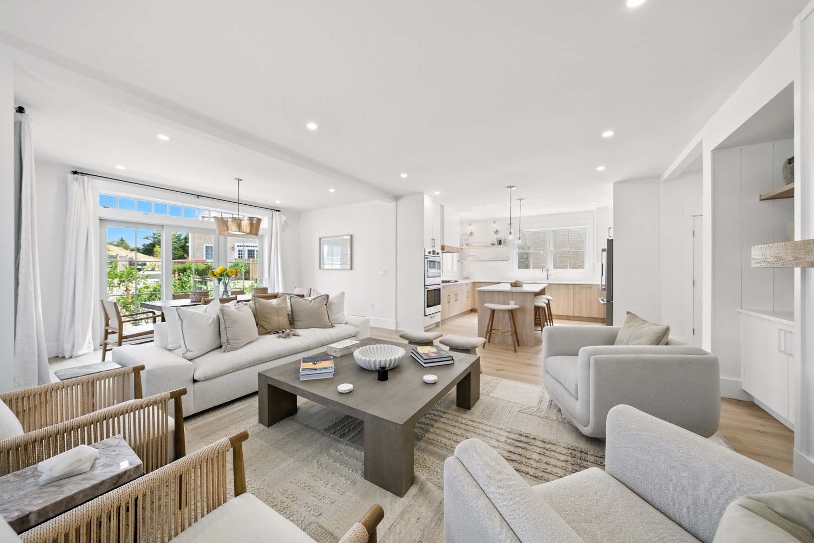 10 Beach Grass Road Nantucket, MA 02554 - Photo 8 of 29 a living room with furniture and a large window