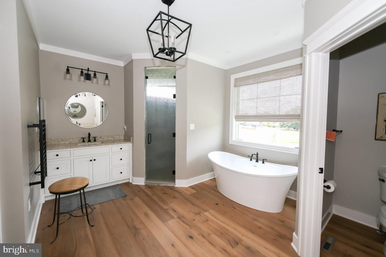 7091 Schoolhouse Road Hershey, PA 17033 - Photo 23 of 37 a spacious bathroom with a bathtub shower sink and mirror