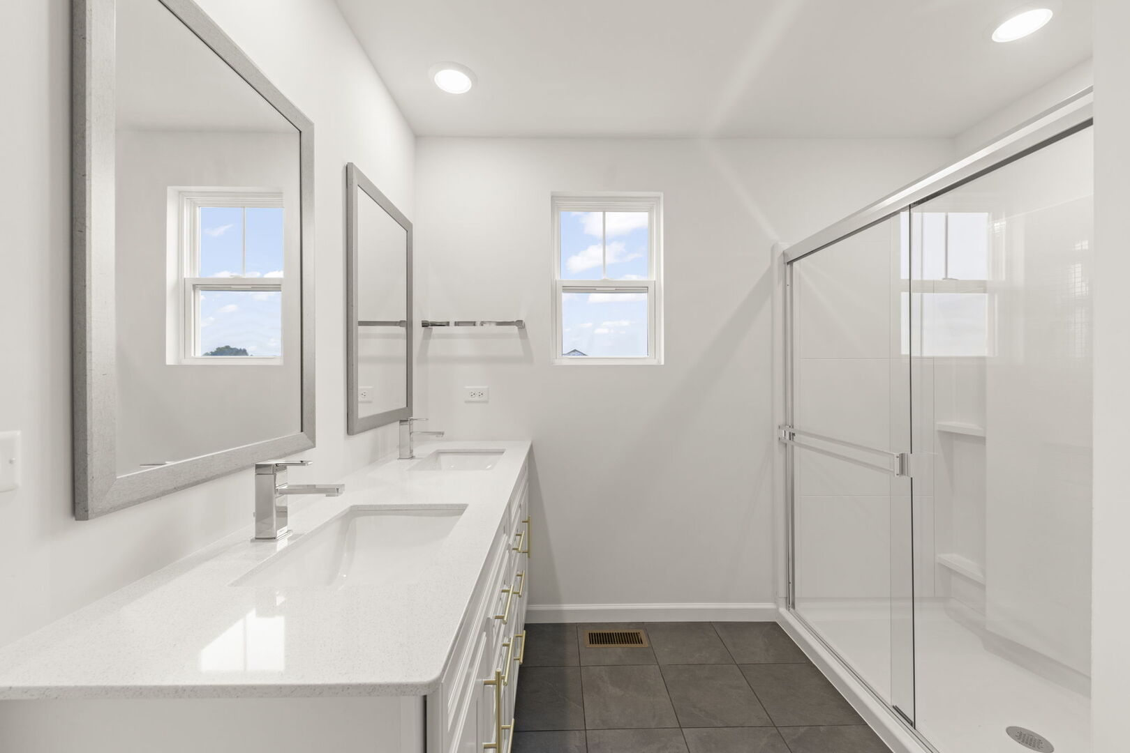 664 Switchgrass Way Bolingbrook, IL 60490 - Photo 17 of 35 a bathroom with a sink a toilet and shower