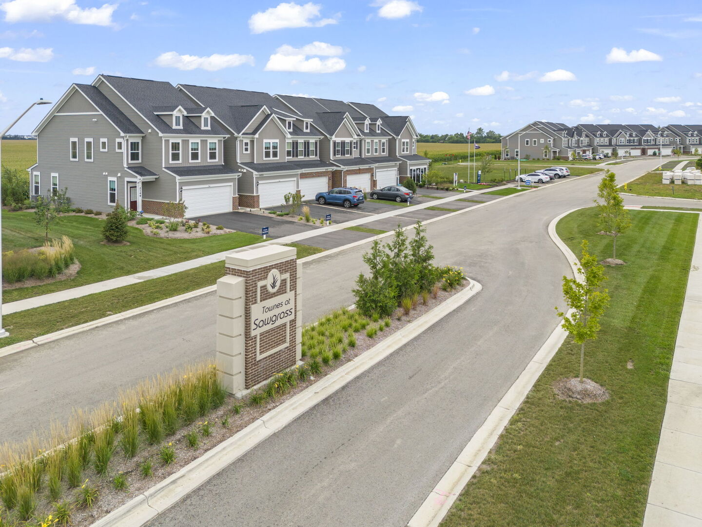 664 Switchgrass Way Bolingbrook, IL 60490 - Photo 33 of 35 a view of a house with a yard and potted plants