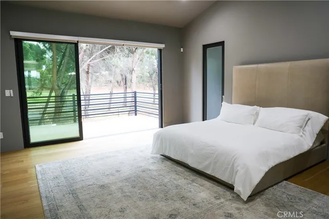 a view of a building with glass door and glass door