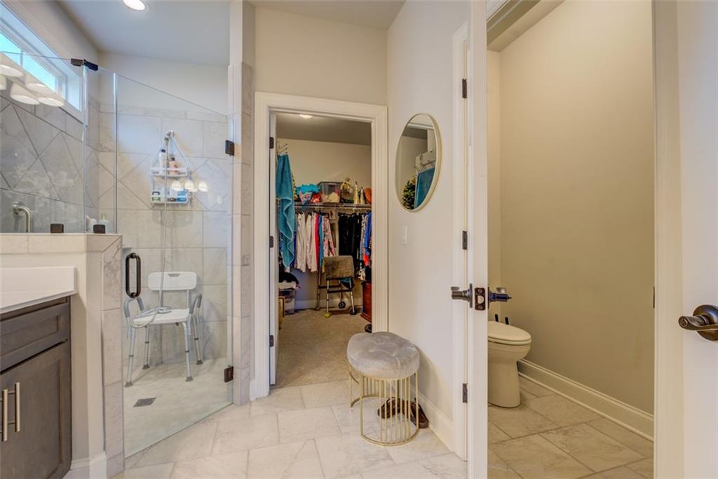 616 Haven Way Monroe, GA 30655 - Photo 32 of 40 a bathroom with a sink toilet and shower