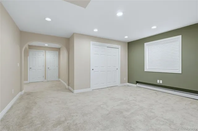 a close view of closet