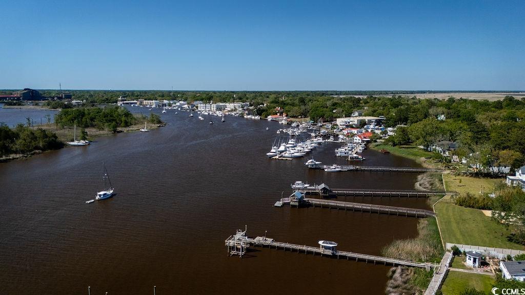 208 Prince Street Georgetown, SC 29440 - Photo 5 of 31 Aerial overview of property's location featuring a large body of water