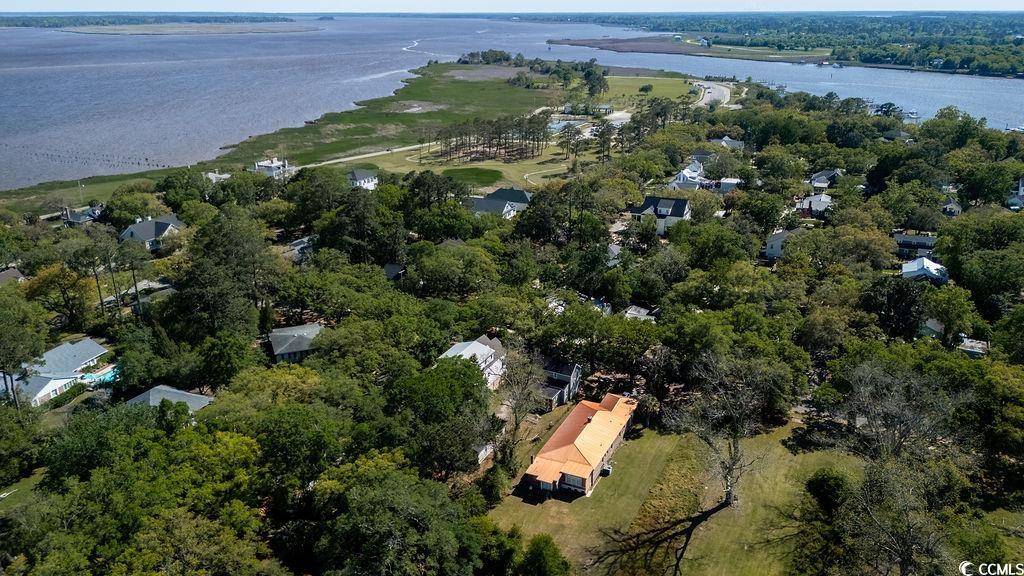 208 Prince Street Georgetown, SC 29440 - Photo 8 of 31 Aerial overview of property's location with a large body of water